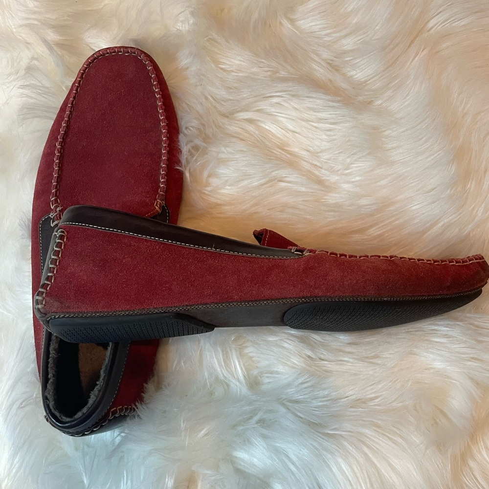 Cole Haan Red Suede Loafers for Men - Picture 6 of 8